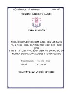 Tóm tắt Luận án tiến sĩ Y học: Nghiên cứu đặc điểm lâm sàng, cận lâm sàng và đánh giá hiệu quả điều trị miễn dịch đặc hiệu ở trẻ 6 -14 tuổi mắc bệnh viêm mũi dị ứng do dị nguyên