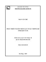 Tóm tắt luận văn Thạc sĩ Quản trị kinh doanh: Phát triển nguồn nhân lực ở cục thống kê tỉnh Kon Tum