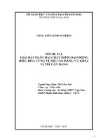 Giải bài toán hai chất điểm dao động điều hòa cùng vị trí cân bằng và khác vị trí cân bằng 