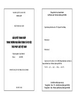 Giải quyết tranh chấp trong thương mại bằng trọng tài vụ việc theo pháp luật việt nam 