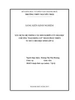 Xây dựng hệ thống câu hỏi nghiên cứu bài học chương  dao động cơ  nhằm phát triển tư duy cho học sinh lớp 12 