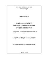 Quyền con người và giáo dục quyền con người ở việt nam hiện nay 