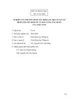 Đề tài khoa học: Nghiên cứu phương pháp xác định giá trị tài sản cố định cho nền kinh tế và khả năng ứng dụng của Việt Nam
