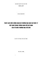 Pháp luật điều chỉnh quan hệ thương mại dịch vụ pháp lý việt nam trong tương quan với quy định của tổ chức thương mại thế giới 