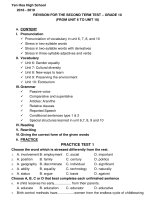 Đề cương ôn tập học kì 2 môn Tiếng Anh 10 năm 2018-2019 - Trường THPT Yên Hòa