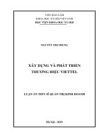 Luận án Tiến sĩ Quản trị kinh doanh: Xây dựng và phát triển thương hiệu Viettel