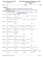 Đề cương ôn tập HKII năm học 2018 - 2019 môn toán – Khối 11