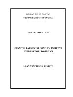 luận văn thạc sĩ quản trị tài sản tại công ty TNHH TNT express worldwide VN 