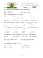 Đề khảo sát đầu năm học 2019-2020 môn Toán lớp 11 - Trường THPT Thuận Thành số 1