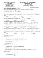 Đề thi học kì 2 môn Toán 9 năm 2018-2019 có đáp án - Sở GD&ĐT Nam Định