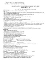 Đề cương ôn tập học kì 1 môn Địa lí 12 năm 2019-2020 - Trường THPT Nguyễn Bỉnh Khiêm