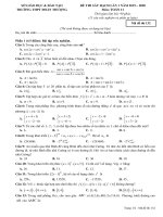 Đề thi sát hạch lần 1 năm 2019 – 2020 môn Toán 11 (Mã đề thi 132) - Trường THPT Đoàn Thượng