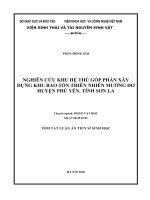 Tóm tắt luận án Tiến sĩ Sinh học: Nghiên cứu khu hệ thú góp phần xây dựng khu bảo tồn thiên nhiên Mường Do huyện Phù Yên, tỉnh Sơn La