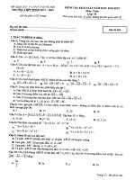 Đề thi KSCL môn Toán 10 năm 2018-2019 có đáp án - Trường THPT Đoàn Kết