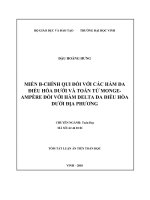 Tóm tắt luận văn Tiến sĩ Toán học: Miền B-chính quy đối với các hàm đa điều hoà dưới và toán tử Monge-Ampère đối với hàm Delta đa điều hoà dưới địa phương