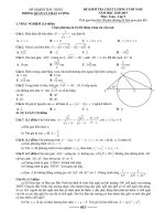 Đề thi học kì 2 môn Toán 9 năm 2018-2019 có đáp án - Sở GD&ĐT Bắc Ninh