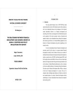 Thesis summary: The relationship between financial development and economic growth in Asean+3 countries and policy implications for Vietnam