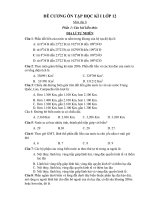 Đề cương ôn tập học kì 1 môn Địa lí 12 năm 2018-2019 - Trường THPT Yên Hòa