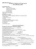 Đề cương ôn tập học kì 2 môn Tiếng Pháp 11 năm 2018-2019 - Trường THPT Chu Văn An