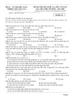 Đề thi thử lần 1 THPT Quốc gia năm 2017 môn Hóa học có đáp án - Trường THPT Nhã Nam