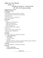 Đề cương ôn tập học kì 1 môn Tiếng Anh 10 năm 2019-2020 - Trường THPT chuyên Bảo Lộc (Chương trình thí điểm)