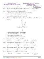 Đề thi học kì 1 môn Toán 10 năm 2018-2019 - Trường THPT chuyên Nguyễn Huệ