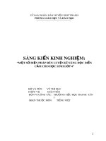 Sáng kiến kinh nghiệm: Một số biện pháp rèn luyện kĩ năng đọc diễn cảm cho học sinh lớp 4