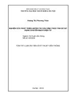 Tóm tắt Luận án tiến sĩ Kỹ thuật viễn thông: Nghiên cứu phát triển anten tái cấu hình theo tần số sử dụng chuyển mạch điện tử