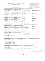 Đề thi học kì 2 môn Toán 8 năm 2018-2019 có đáp án - Trường THCS Tam An