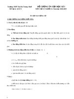 Đề cương ôn tập học kỳ I – Khối 12 năm học 2018-2019 môn Vật lí (Phần lý thuyết) - Trường THPT Hai Bà Trưng - Huế