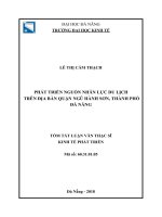 Tóm tắt luận văn Thạc sĩ Quản trị kinh doanh: Phát triển nguồn nhân lực du lịch trên địa bàn Quận Ngũ Hành Sơn, Thành Phố Đà Nẵng