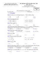 Đề thi học kì 2 môn Toán 11 năm 2018-2019 - Trường THPT Quỳnh Lưu 4