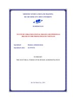 Summary the Doctoral thesis of business Administration: To study organizational brand and personal brand in the press field in Vietnam