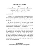 SKKN: Hướng dẫn học sinh thực hiện tốt cách giải bài toán có lời văn lớp 5 (Dạng: Toán chuyển động đều)