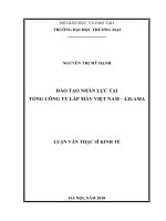 luận văn thạc sĩ đào tạo nhân lực tại tổng công ty lắp máy việt nam – LILAMA 