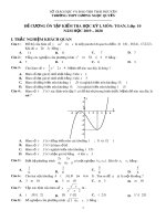 Đề cương ôn tập học kì 1 môn Toán 10 năm 2019-2020 - Trường THPT Lương Ngọc Quyến
