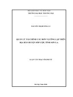 luận văn thạc sĩ quản lý tài chính tại các đơn vị sự nghiệp công lập trên địa bàn huyện sốp cộp, tỉnh sơn la 