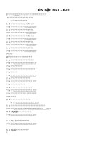 Đề cương ôn tập học kì 1 môn Tiếng Nhật 10 năm 2019-2020 - Trường THPT Chu Văn An