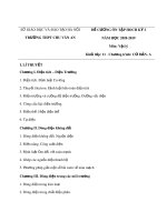 Đề cương ôn tập học kì 1 môn Vật lí 11 năm 2018-2019 - Trường THPT Chu Văn An