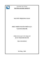 Tóm tắt luận văn Thạc sĩ Quản trị kinh doanh: Phát triển nguồn nhân lực tại Oceanank – Chi nhánh Đà Nẵng