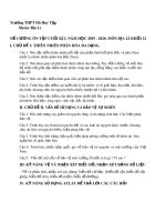 Đề cương ôn tập học kì 1 môn Địa lí 12 năm 2019-2020 - Trường THPT Hà Huy Tập