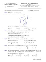 Đề thi KSCL lần 1 môn Toán 12 năm 2018-2019 có đáp án - Trường THPT Đoàn Thượng
