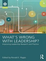Whats wrong with leadership improving leadership research and practice 