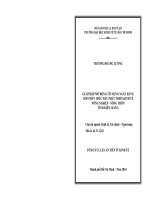 Tóm tắt luận án Tiến sĩ Kinh tế: Giải pháp mở rộng tín dụng ngân hàng góp phần thúc đẩy phát triển kinh tế nông nghiệp - nông thôn tỉnh Kiên Giang