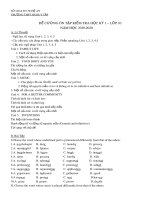 Đề cương ôn tập học kì 1 môn Tiếng Anh 10 năm 2019-2020 - Trường THPT Hà Huy Tập