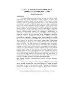 Conflict resolution through effective communication