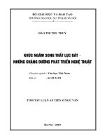 Tóm tắt luận án Tiến sĩ Ngữ văn: Khúc ngâm song thất lục bát - những chặng đường phát triển nghệ thuật