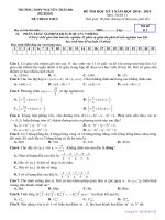 Đề thi học kì 1 môn Toán 11 năm 2018-2019 có đáp án - Trường THPT Nguyễn Trãi