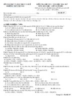 Đề thi học kì 1 môn Hóa học 10 năm 2016-2017 - Trường THPT Phú Bài