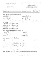 Đề kiểm tra 1 tiết Đại số Giải tích 11 chương 4 năm 2018-2019 có đáp án - Trường THPT Đoàn Thượng
